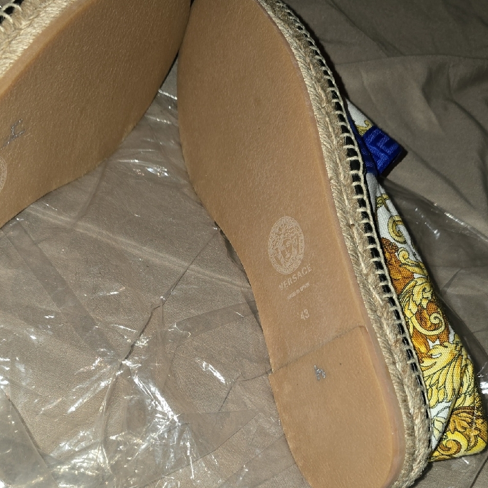 Versace Blue and Gold Medusa Espadrilles - Picture 4 of 12